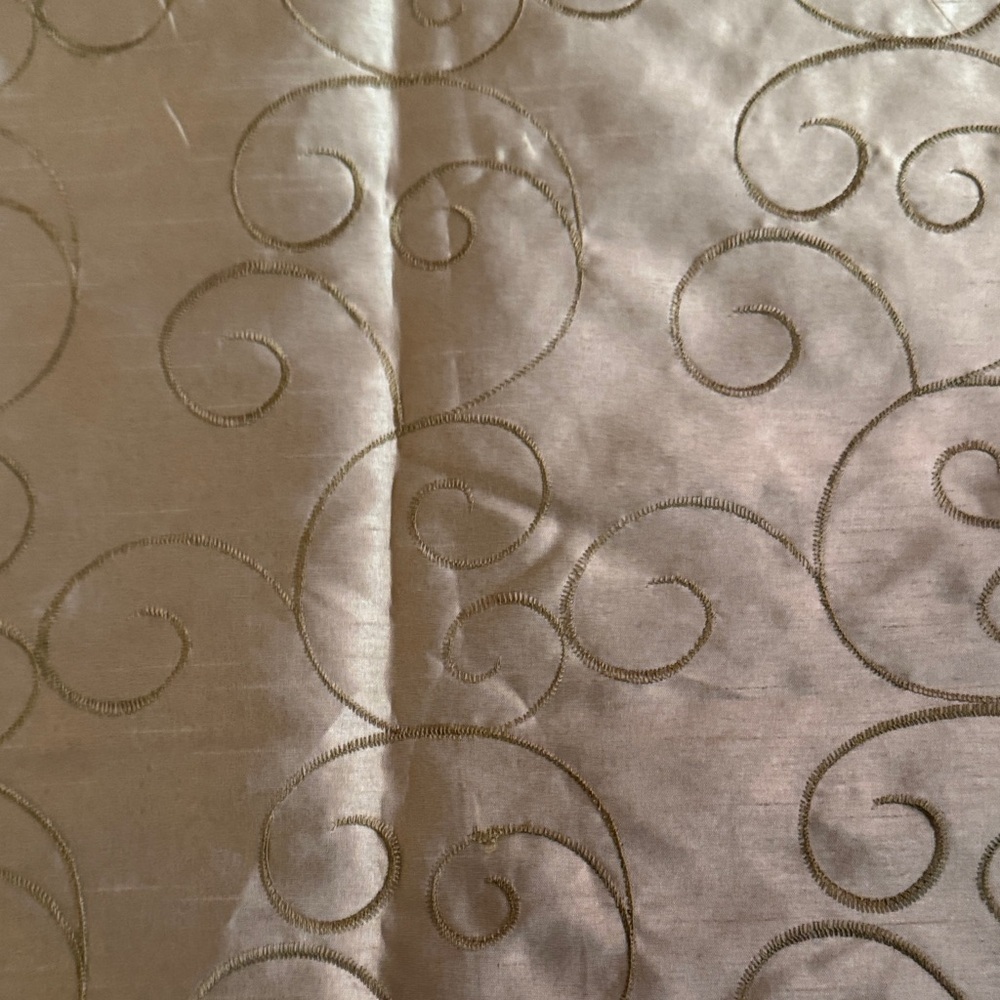 2 yards decorator fabric Elegant muted green Swirl Fabric